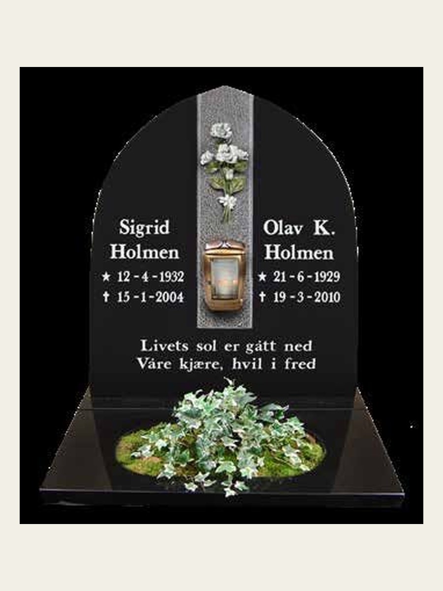 Modell GS-163 i Sort granitt, sett forfra