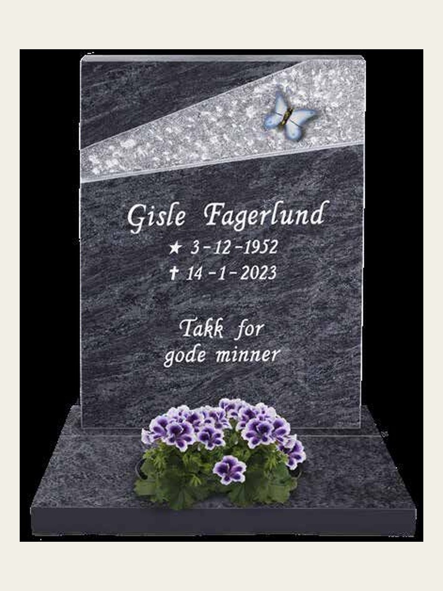 Modell GS-237 i Sort granitt, sett forfra