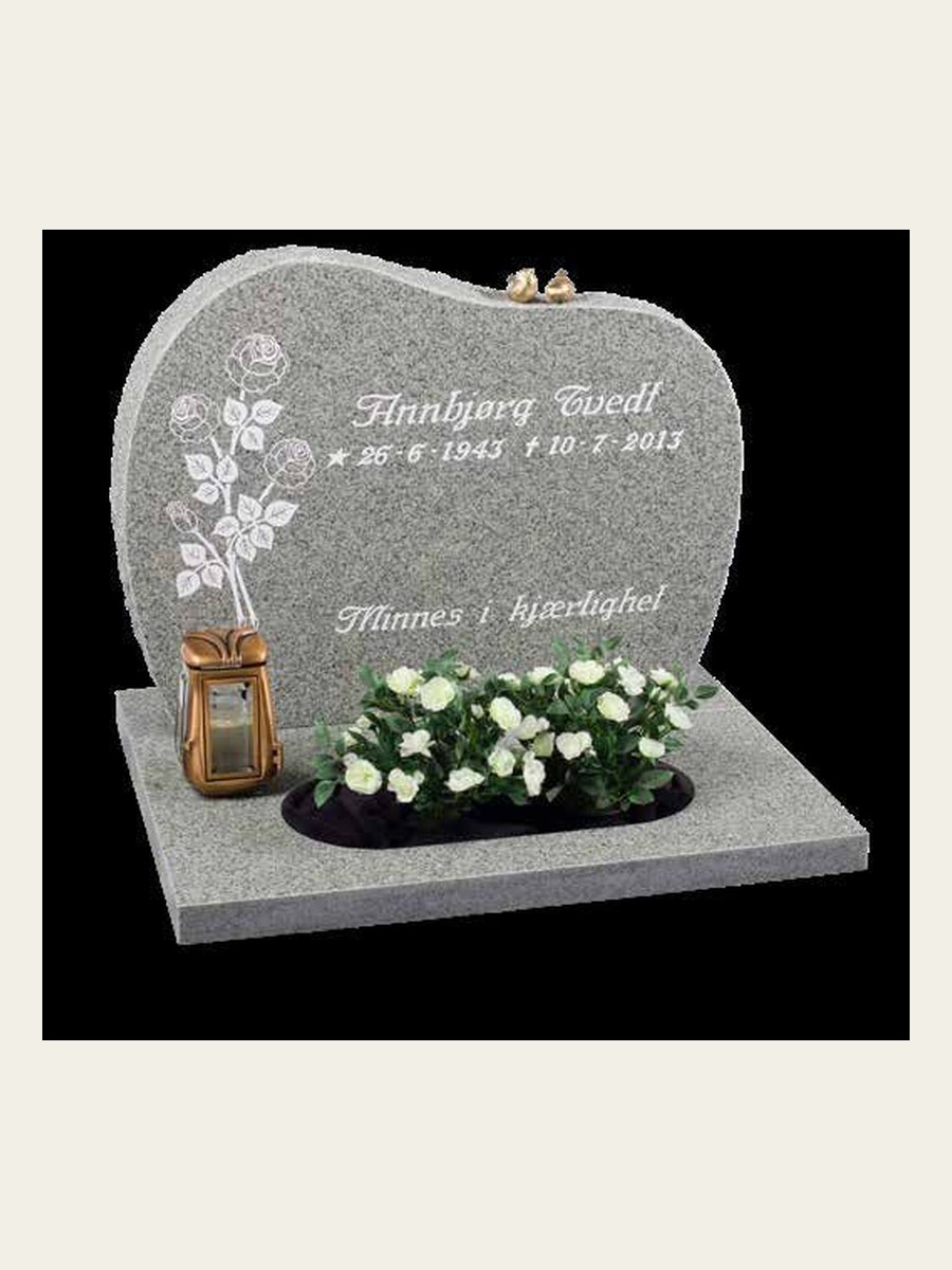 Modell GS-091 i Sort granitt, sett forfra