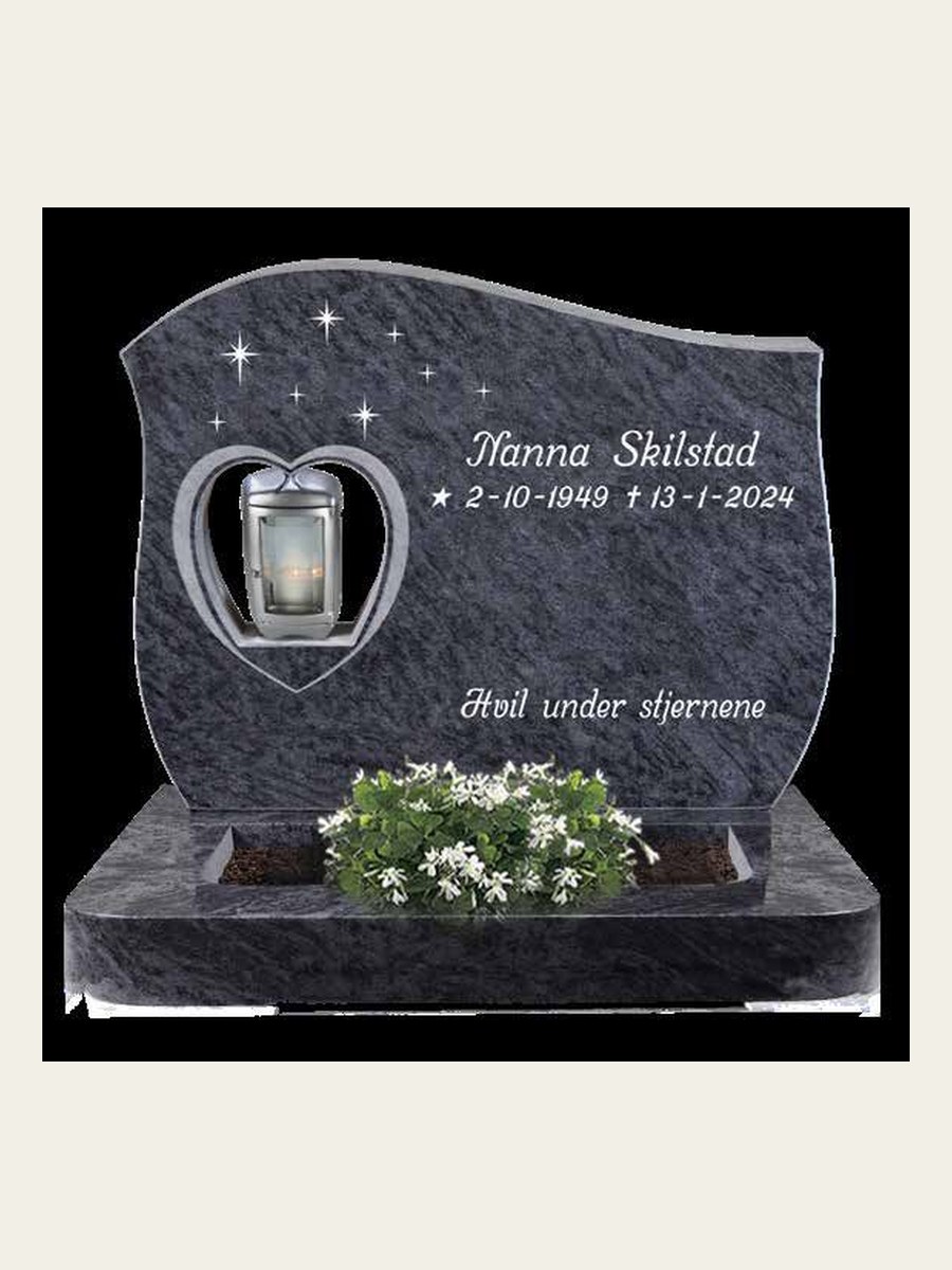 Modell GS-236 i Sort granitt, sett forfra