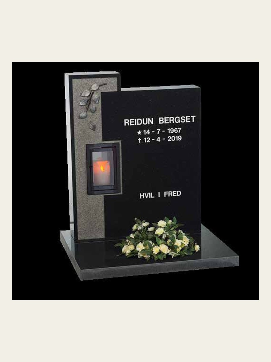Modell GS-136 i Sort granitt, sett forfra