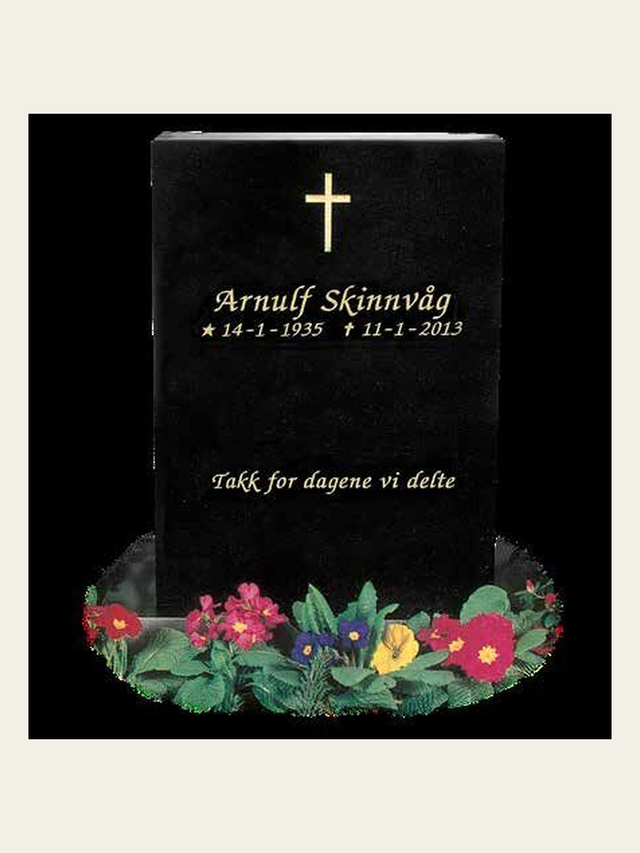 Modell GS-062 i Sort granitt, sett forfra
