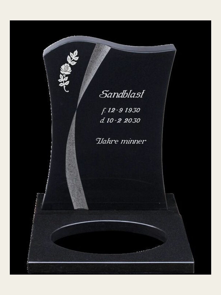 Modell GS-357 i Sort granitt, sett forfra