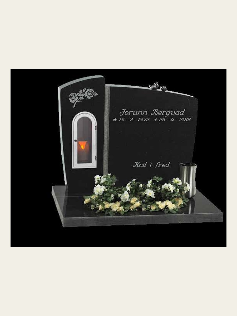 Modell GS-119 i Sort granitt, sett forfra