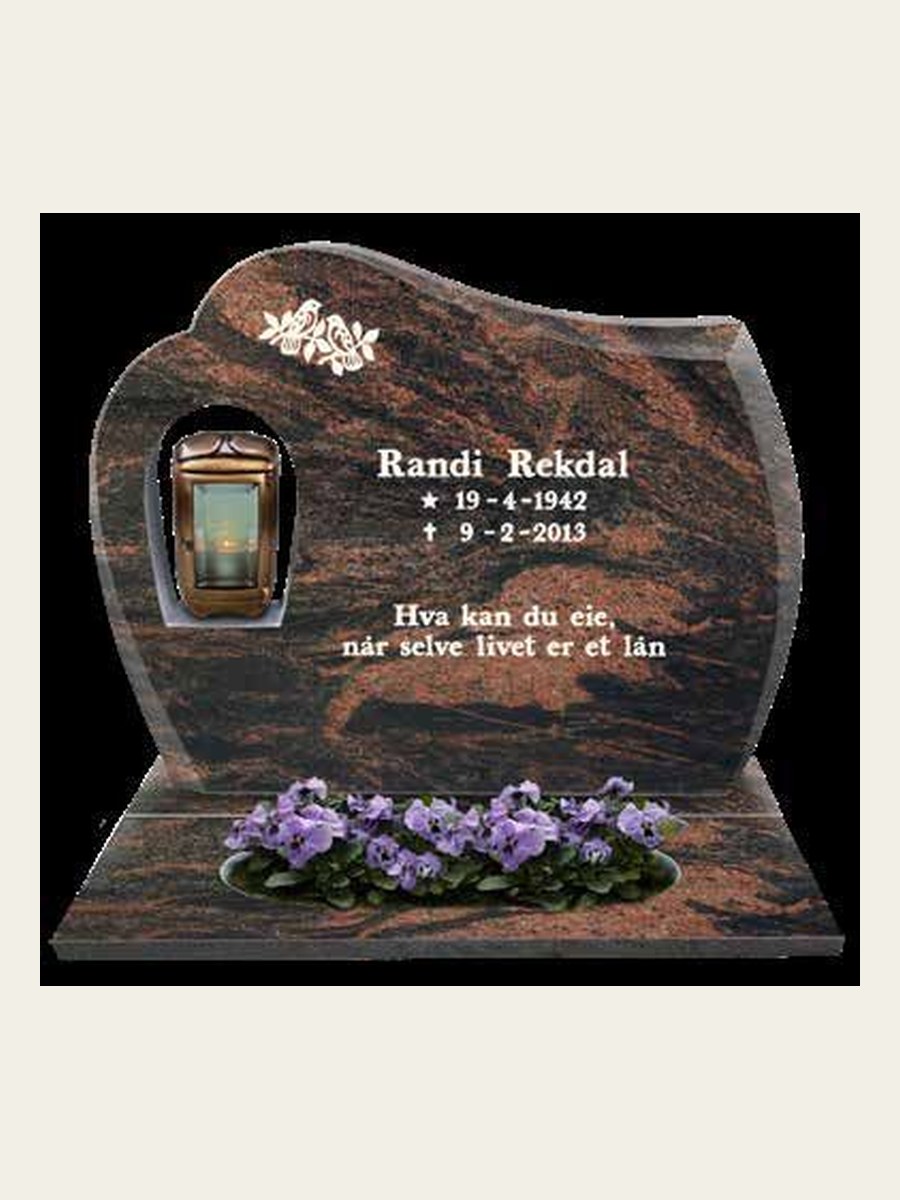Modell GS-193 i Sort granitt, sett forfra